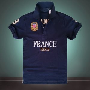 wholesale Polos de haute qualité à manches courtes T-shirt brodé en coton décontracté d'été pour hommes avec style européen et américain S-5XL