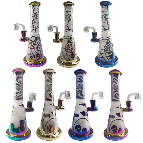 Gros Pommeau De Douche Perc Narguilés Arc-En-Ciel Coloré Type De Tuyau D'eau De Style Avec Quartz Banger Huile Dab Rig Narguilé 14.5mm Femelle Joint ZDWS2005