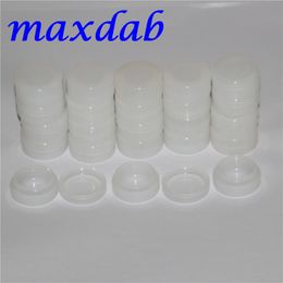 Gratis groothandel siliconen potten dab wax vaporizer olie container selling clear siliconen potten dab wax container 32mm 5ml