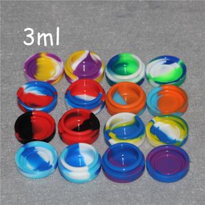 Wholesale dozen siliconen wax containers 3ml 5 ml 7 ml kleine siliconen containers pot dabber tool opslag olie potten concentraat case voor DAB Rigs