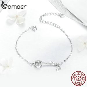 Groothandel- zilver romantische liefde slot ketting link clear crystal vrouwelijke armbanden voor vrouwen Valentijnsdag sieraden cadeau