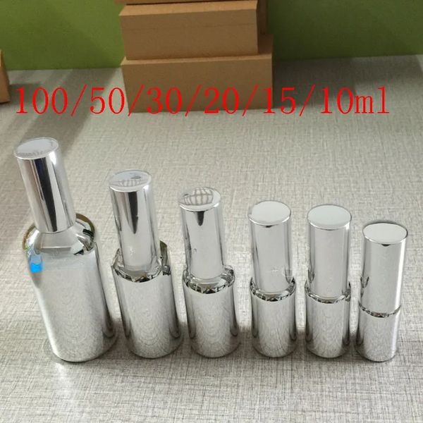 Gros argent femmes flacon de parfum vide maquillage réglage vaporisateur parfum bouteilles en verre brumisateur parfums verre bouteille de parfum