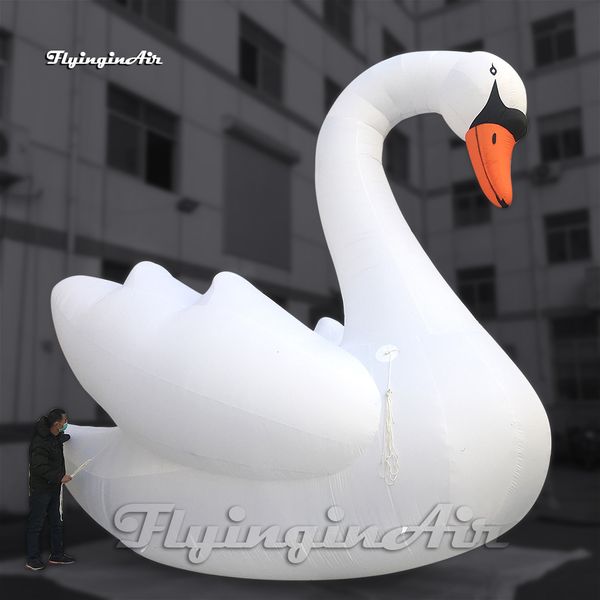 en gros simulé grand blanc gonflable blanc modèle de ballon d'animaux aérien Air souffle rouge swan rouge pour décoration de scène de concert