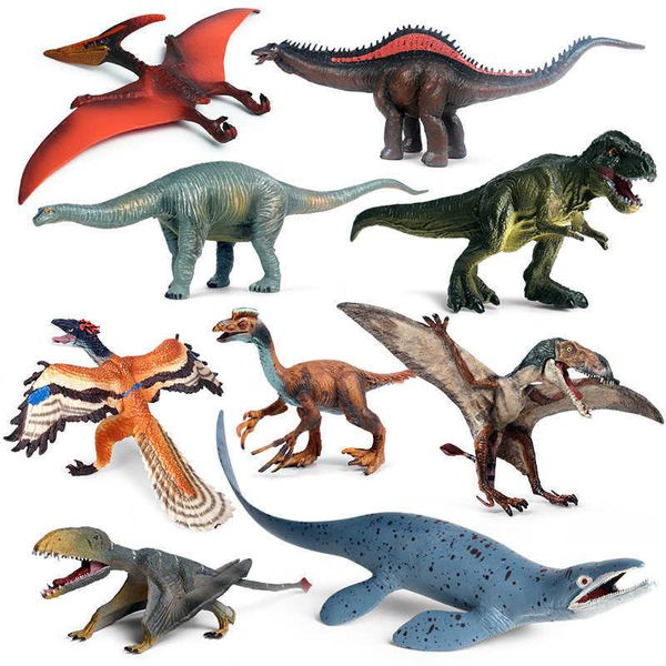 Simulation en gros Jurassic Dinosaur Figures Collection Toy Dino Park Carnotaurus Pterosaur Tyrannosaurus modèle Kids Gift