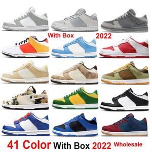 2022 Chaussures de course Low NH Panda Cacao Wow Fossil Rose Whisper Setsubun Sun Club Cherry Gym Red Ocean Bart Simpson What The Paisley Strawberry Cough Black Toe Hommes Femmes