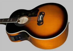 Wholesale SJ200 acoustic Dreadnought guitar Vintage Sunburst color + Fishman presys blend Pickups