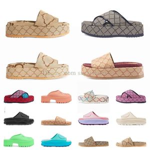 Diapositives en gros Femmes G Sandales Femmes Célèbre Designer Hommes Pantoufles Été Tongs Plates-formes Chaussures De Plage Fond Épais Mousse Caoutchouc Sliders Dhgate Rose Sandale