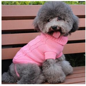 Groothandel-kleine huisdier hond puppy katten warme trui winter kleding kostuums kleding gebreide jas
