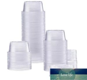 Gros petits récipients en plastique avec couvercles Jello Shot Cups, tasse à sauce à condiments pour la préparation des repas en portions