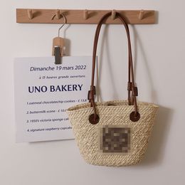 Groothandel kleine schoudertas Strawtas Handgeweven tas Rattan Weave Bag Zomer Zomer Vakantie Vakantie Dameszakken