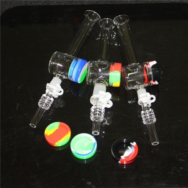 wholesale narguilés fumer mini nectar kit quartz dab pointes de paille conduites d'eau en verre fumer pipe Oil Rigs
