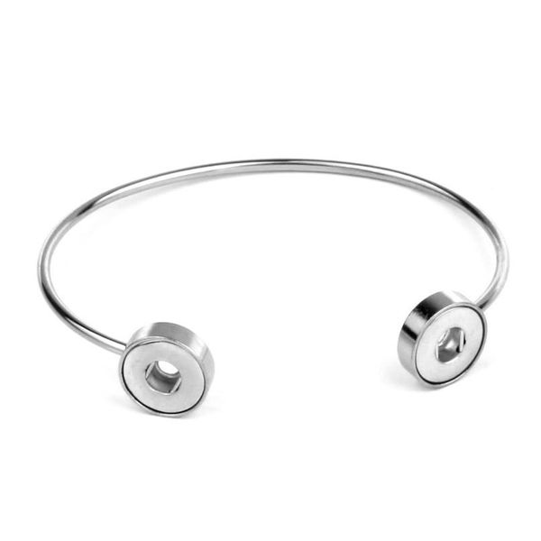 Bracelet à pression en gros Bracelets de haute qualité Bracelet en acier inoxydable Fit 12mm Boutons-pression Bijoux W jlllwq