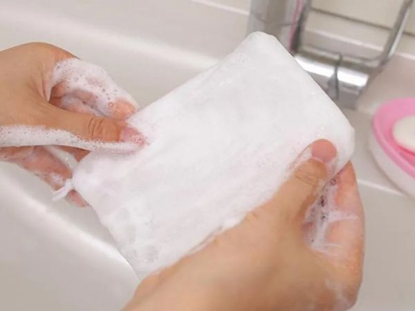 Gros savon maille savon moussant filet bulle maille sac peau propre outil extérieur portable savon maille ZZ