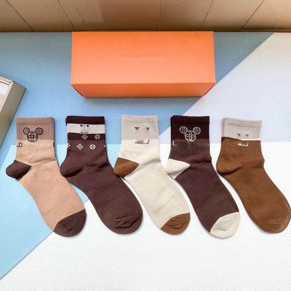 Chaussettes en gros créateurs de luxe de luxe pour hommes de marque de marque pour hommes 100% coton socks de sport modes de cheville amikaki coton pour hommes et femmes.