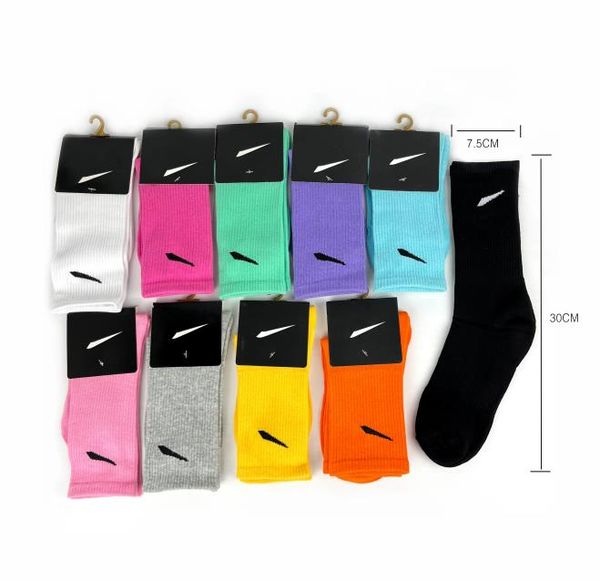 Chaussettes en gros NK Designers Mens Women Stockings Pure Cotton 10 Colors Men's Sport Sockings Letter NK Print