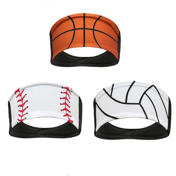 Gros Softball Bandeau Sweat Bandage Sport Tête Bande De Cheveux Entraînement Tennis Fitness Jog Basket-Ball Running Sweatband Femmes Hommes 240119