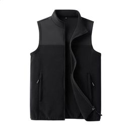 Groothandel softshell jas polar fleece vest heren 100 polyester winddicht softshell vest heren zwart fleece vest Plus Size 8XL 240125
