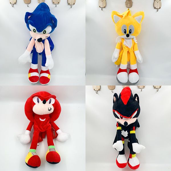 Venta al por mayor de Sonic Hedgehog Toy Character Plush Sonic Mochila de peluche sonic plushie doll anime sonic hedgehog figura de peluche de juguete