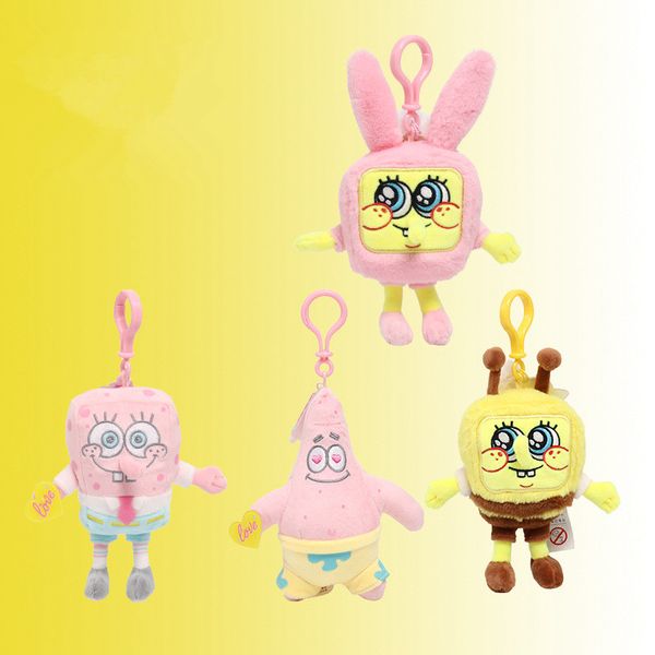 imagen de esponja colgante de peluche nuevo drag starfish doll key chain pendant doll machine figure