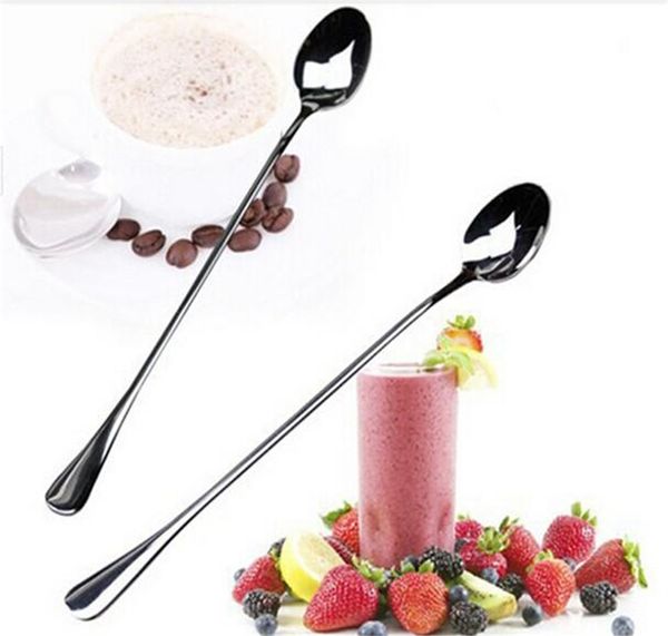 Wholesale cucharas de helado té café manejado mango largo acero inoxidable flotware