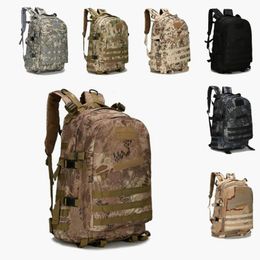 Sports en gros 40L 3P Military Tactical Sac à dos Oxford Sag de camping de camouflage imperméable Sac de randonnée de randonnée Sac de randonnée devrait les sacs 351r