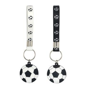 Porte-clés de sport en gros, porte-clés de Football, porte-clés de poignet en Silicone, cadeau d'étudiant, accessoires de mode, porte-clés