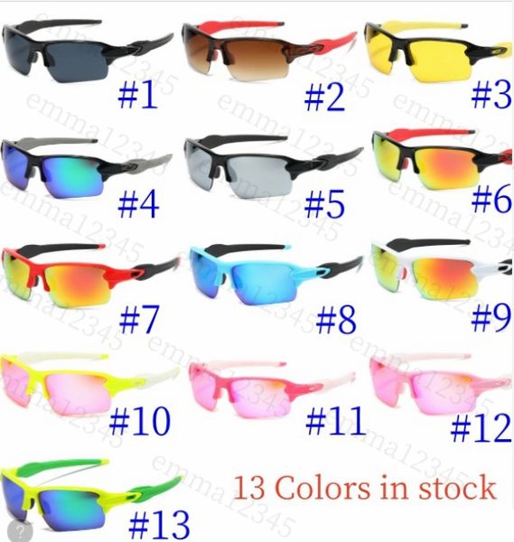 Venta al por mayor Gafas de sol deportivas Medio marco Marca de fábrica Gafas Hombres Bicicletas y gafas de sol de conducción 13 colores