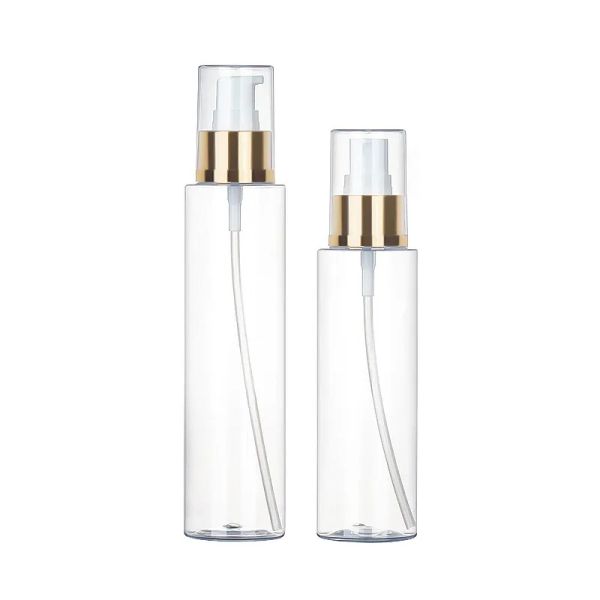 En gros Spot 120 ML 150 ML pompe de lotion transparente en plastique bouteille vide parfum toner vaporisateur bouteilles LL