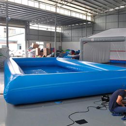 wholesale Carré bleu enfants grand rouleau d'eau gonflable marche Zorb piscine à balles enfants bateau flottant piscine pour parc d'attractions nous