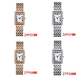 Vente en gros montre carrée style de mode fermoir original horloge quartz batterie montres de créateur pour femmes approprié durable orologio réservoir montre diamants sb070 C4