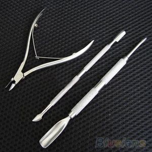 Groothandel - Rvs Nail Cuticle Lepel Pusher Remover Cutter Nipper Clipper Cut Set 1DZT