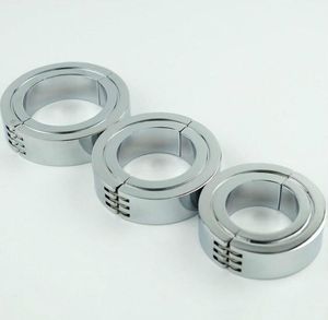 Cockrings Vente en gros - Anneau de scrotum en acier inoxydable Verrouillage en métal Anneau pénien articulé ou Cbt Ball Stretchers Finition chromée