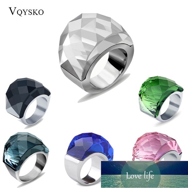 Gros acier inoxydable bague de mariage bijoux fournitures mode grosses bagues en pierre pour femmes accessoires de costume prix usine conception experte qualité dernier style