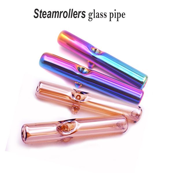 Gros rouleaux compresseurs verre main tuyau narguilé tuyaux en verre fumer tabac cuillère tuyaux Dab Rig barboteur herbe sèche tuyau en verre