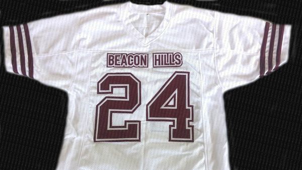 wholesale Stilinski # 24 Beacon Hills Teen Wolf Movie Lacrosse Jersey Blanc Cousu Personnalisé n'importe quel nom de numéro HOMMES FEMMES JEUNES JERSEY DE BASKETBALL