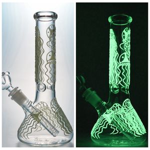 Gros Tube Droit En Verre Bong Narguilés Goel Dans L'obscurité Diffuse Downstem Tuyau D'eau 18mm Femelle Joint Méduse Conception Huile Dab Rig