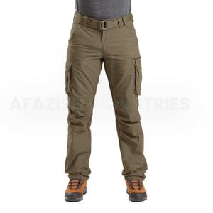 Pantalage de cargaison en coton extensible en gros confortable et élégant utilisé pour le camping / randonnée / randonnée / pantalon de fret masculin