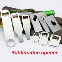 Groothandel sublimatie blanco fles opener bar gereedschap bieropener aangepast logo diy roestvrijstalen fles opener ups