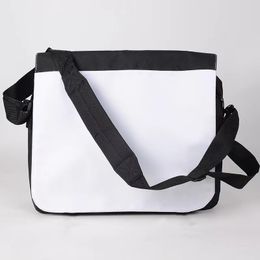 Venta al por mayor Sublimación en blanco DIY Hombro Cruz Cuerpo Bolsa Otros suministros de oficina Impresión de transferencia de calor Bolsa Personal Creativo Poliéster Escuela Estudiante Bag001