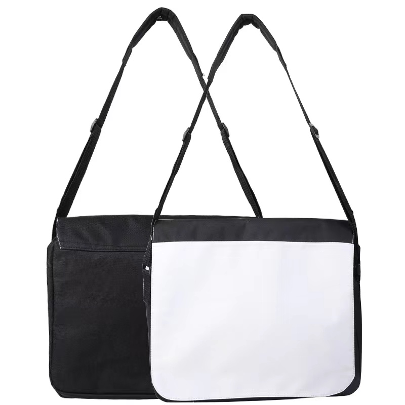 Gros Sublimation Blanc DIY Épaule Cross Body Bag autres fournitures de bureau impression par transfert de chaleur Sac Personnel Creative Polyester School Student Bag