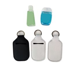 Groothandel! Sublimatie Lege Sleutelhanger Hand Sanitizer Houder voor 1oz Bottle DIY Warmteoverdracht Aangepaste hanger met fles A12