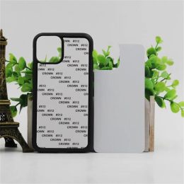 Case de téléphone TPU + PC de la sublimation en gros pour iPhone 15 14 Plus 13 Pro Max 12 Pro avec planche en aluminium DIY Soft Protective Case LL