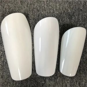 wholesale Espacios en blanco para sublimación Espinilleras de fútbol con esponja EVA en blanco, espinilleras de transferencia de sombrero blanco para niños, jóvenes, adultos, protección para pantorrillas LL