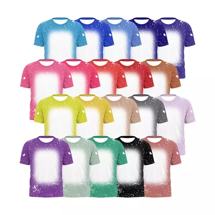 Articles de fête Chemises blanchies par sublimation Chemise de blanchiment vierge de transfert de chaleur T-shirts en polyester blanchi US Hommes Femmes sxaug05