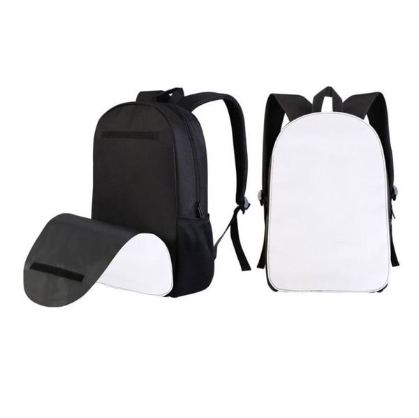 Venta al por mayor Sublimación Mochilas de bricolaje En blanco Otros suministros de oficina Bolsa de impresión por transferencia de calor Bolsa de estudiante de escuela de poliéster creativa personal SN4631