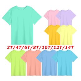 Sublimación al por mayor Pastel Light Colored Bank Transfer Camisetas de transferencia de calor de poliéster DIY Padre-Hermano Hiñón Americano Tamaño 2T/4T/6T/8T/10T/12T/14T A12
