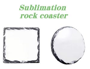 groothandel Sublimatie Rock Coaster Blank Placemats Warmte-isolatie Thermische overdracht Cup Pads DIY Coaster