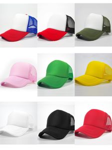 wholesale Casquette de baseball de chapeau de camionneur de sublimation Party Supply vierge Transfert de chaleur personnalisé avec logo Impression Truckers Caps Mesh Hat Foam Brodé 001