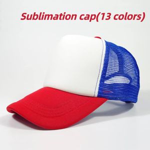 Chapeur de sublimation en gros chapeau de baseball Basball Party Fourniture vide transfert de chaleur Custom avec un logo Impression camionneurs Caps Mesh Hat Foam Broidered 012