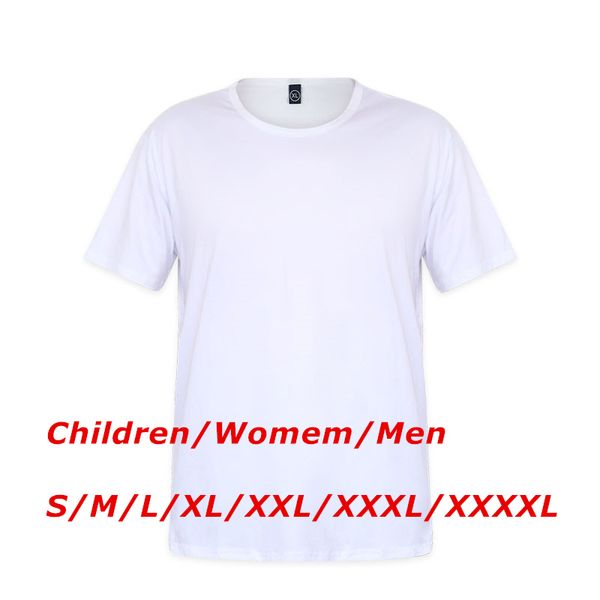 De gros! Sublimation Blanc Blanc T-shirts T-shirts de chaleur Vêtements modaux DIY Vêtements de parents-enfants S / M / L / XL / XXL / XXXL A12